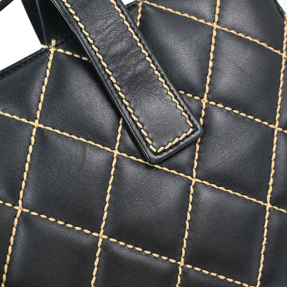 Chanel 2004-2005 Black Calfskin Wild Stitch Handbag