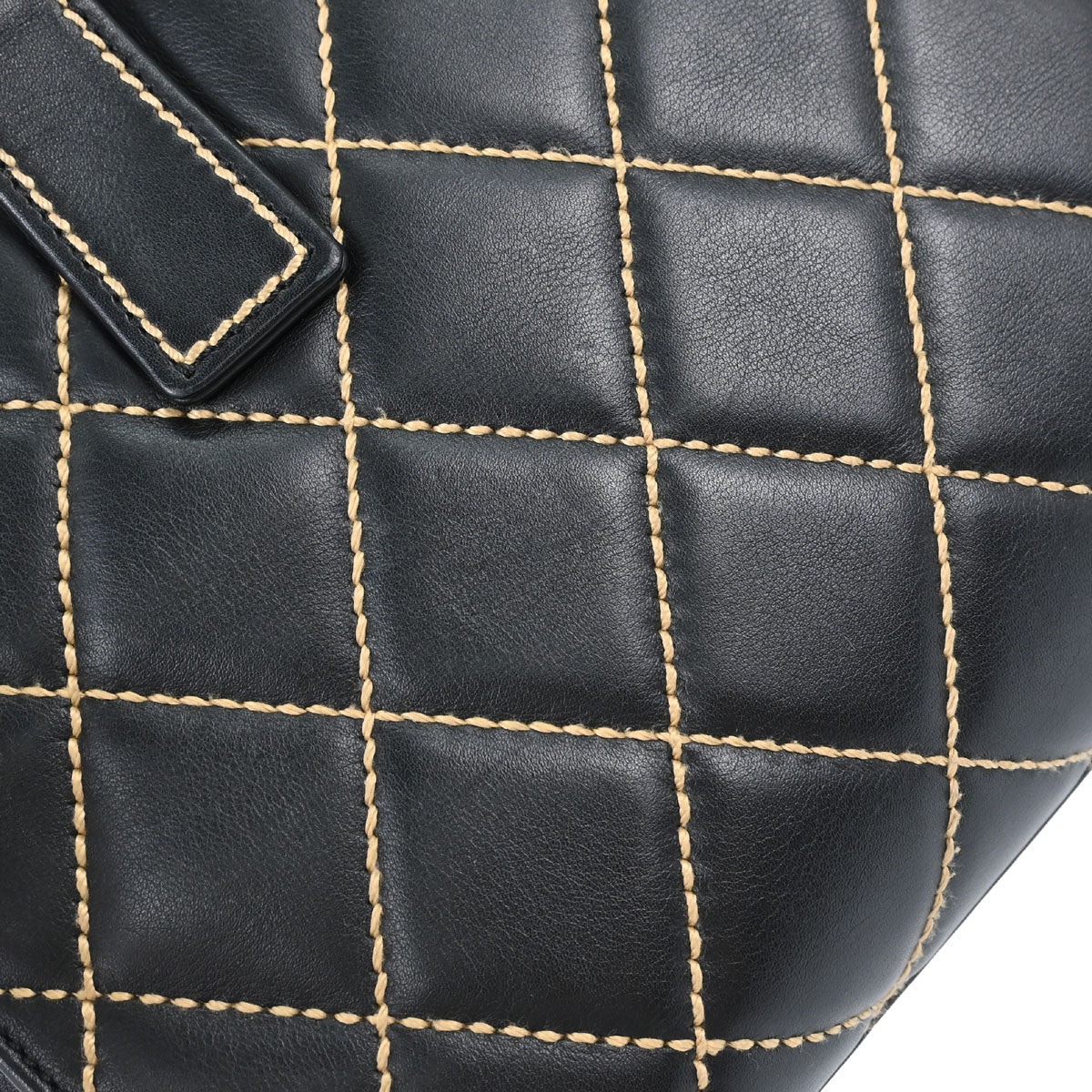Chanel 2004-2005 Black Calfskin Wild Stitch Handbag