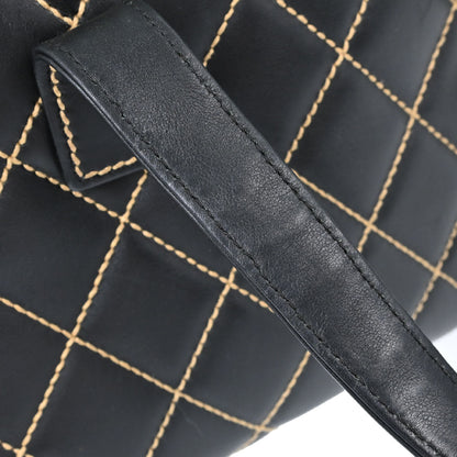Chanel 2004-2005 Black Calfskin Wild Stitch Handbag