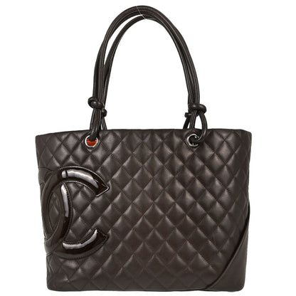 Chanel 2005-2006 Brown Calfskin Cambon Ligne Tote Handbag
