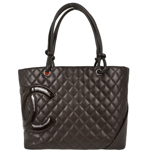 Chanel 2005-2006 Brown Calfskin Cambon Ligne Tote Handbag