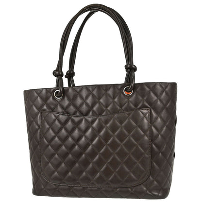 Chanel 2005-2006 Brown Calfskin Cambon Ligne Tote Handbag