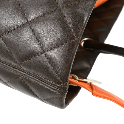 Chanel 2005-2006 Brown Calfskin Cambon Ligne Tote Handbag