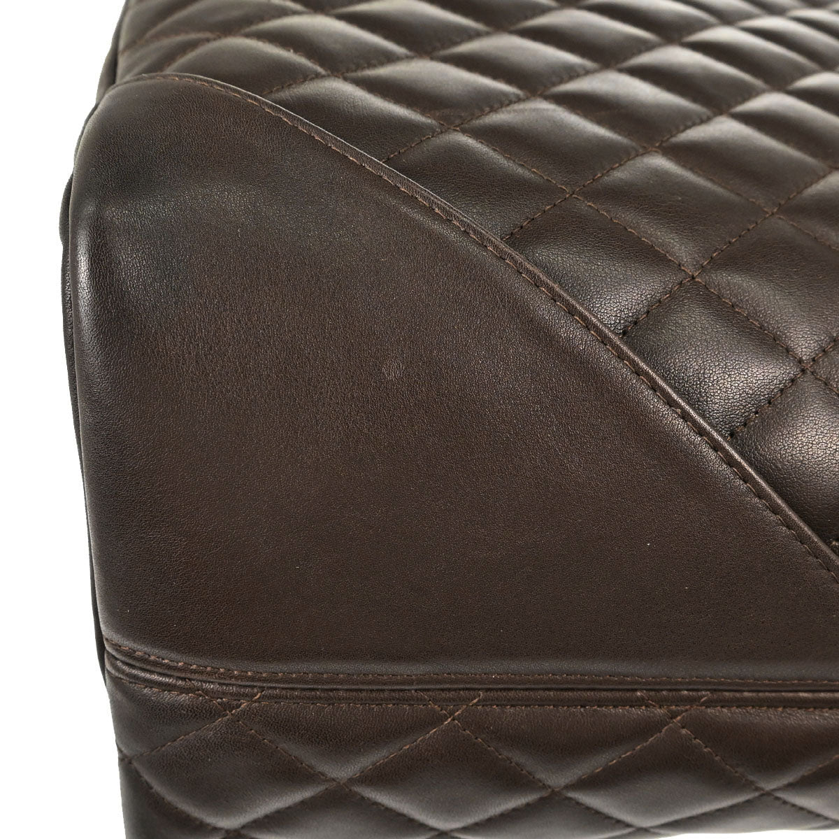 Chanel 2005-2006 Brown Calfskin Cambon Ligne Tote Handbag