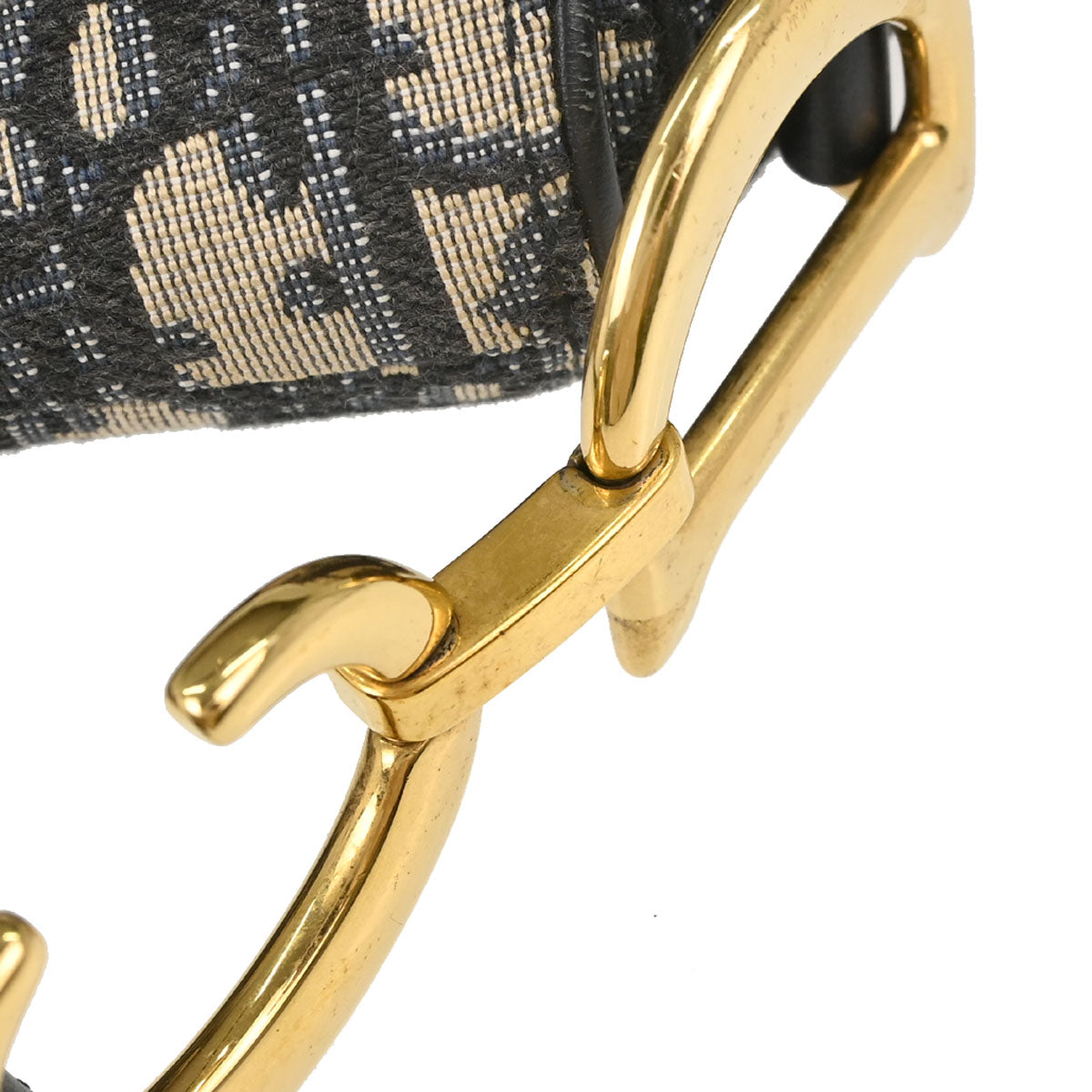 Christian Dior 2018 Navy Beige Trotter Oblique Saddle Handbag