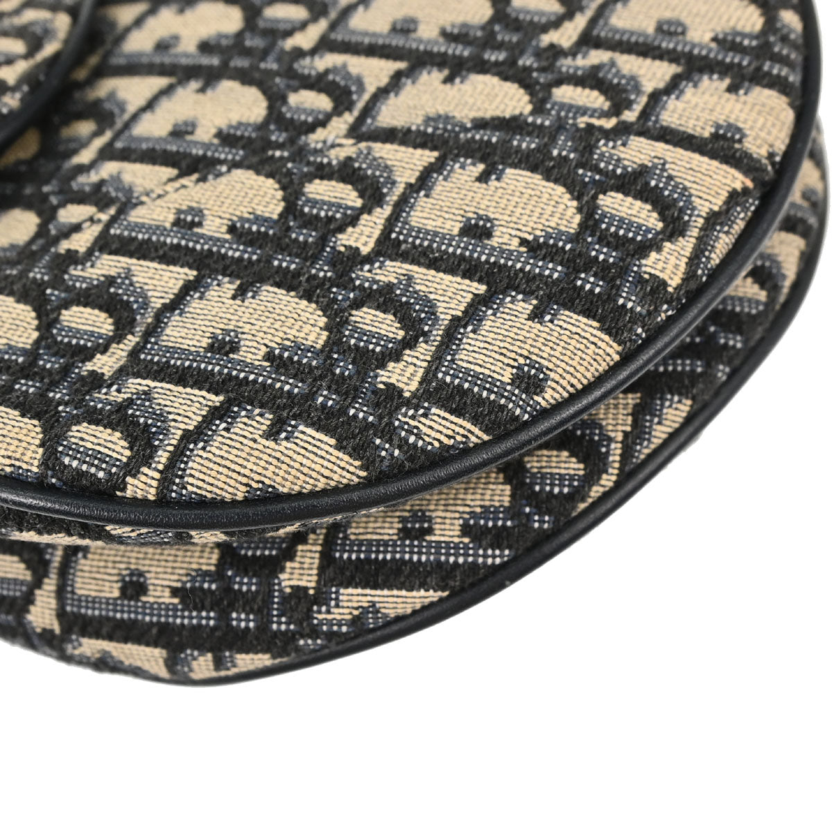 Christian Dior 2018 Navy Beige Trotter Oblique Saddle Handbag