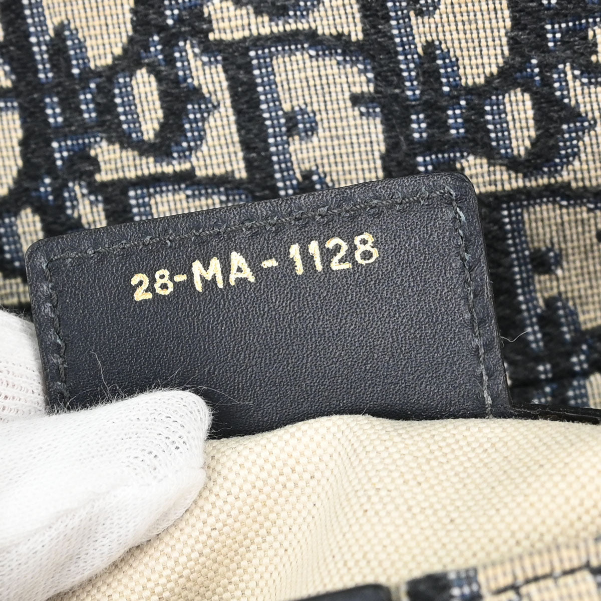 Christian Dior 2018 Navy Beige Trotter Oblique Saddle Handbag