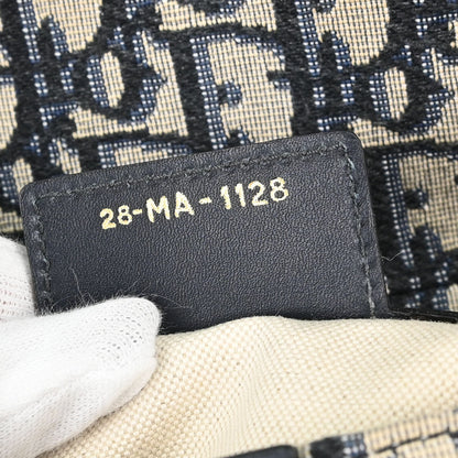 Christian Dior 2018 Navy Beige Trotter Oblique Saddle Handbag