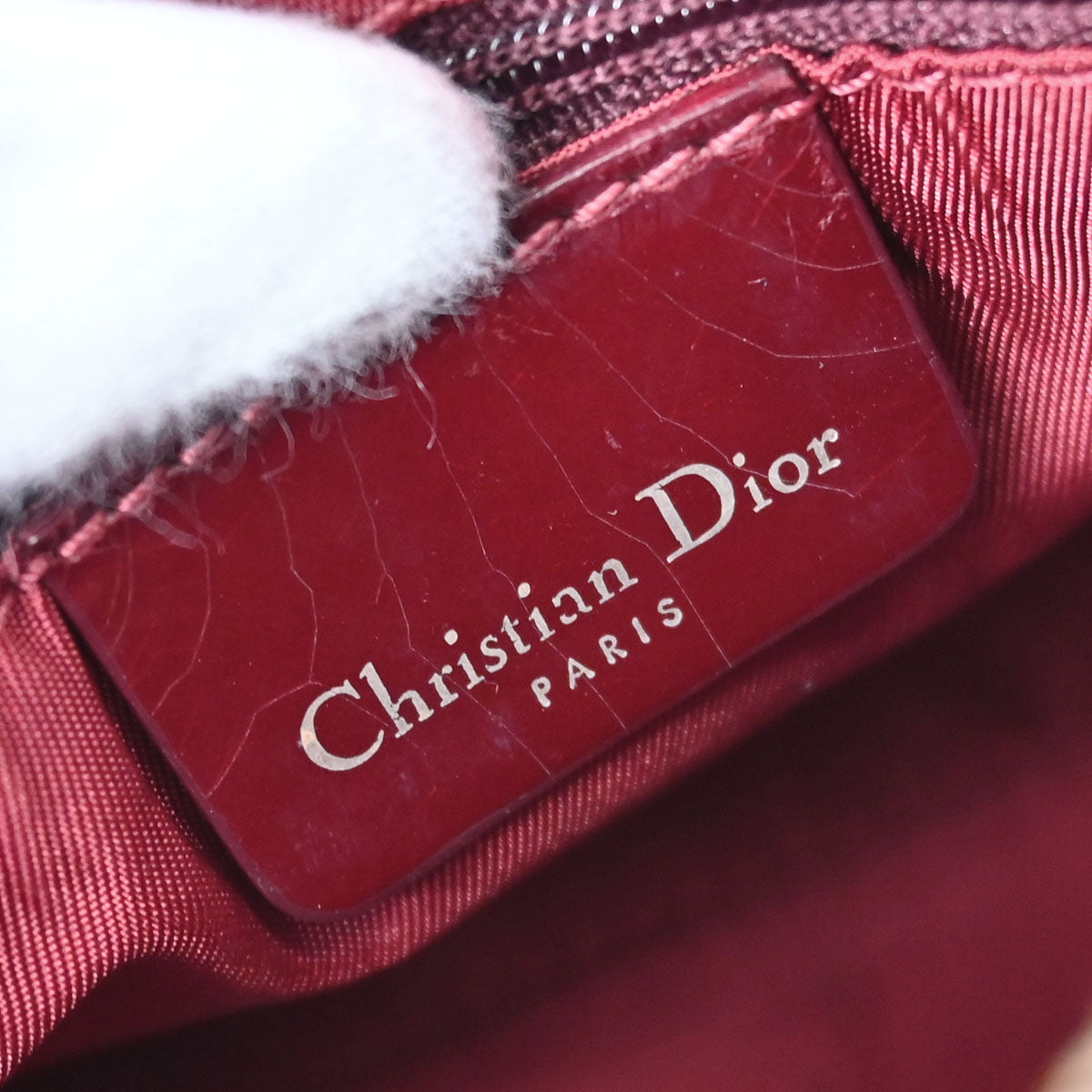 Christian Dior Burgundy Trotter Handbag