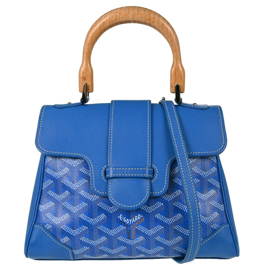 Goyard Blue Saigon Souple Mini 2way Shoulder Handbag