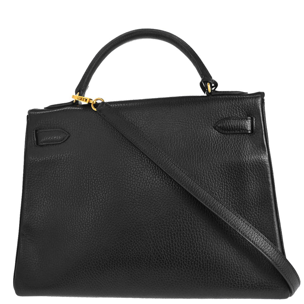 Hermes Black Ardennes Kelly 32 Retourne 2way Shoulder Handbag