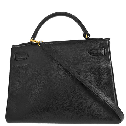 Hermes Black Ardennes Kelly 32 Retourne 2way Shoulder Handbag