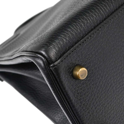 Hermes Black Ardennes Kelly 32 Retourne 2way Shoulder Handbag