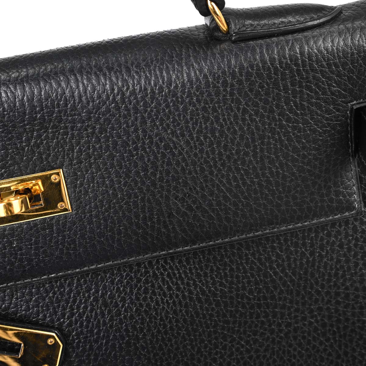 Hermes Black Ardennes Kelly 32 Retourne 2way Shoulder Handbag