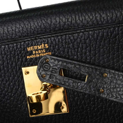 Hermes Black Ardennes Kelly 32 Retourne 2way Shoulder Handbag