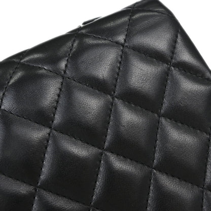 Chanel Black Lambskin East West Shoulder Bag