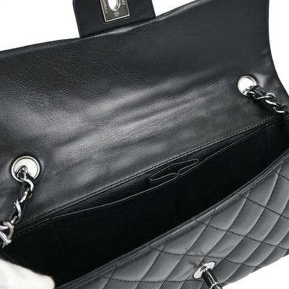 Chanel Black Lambskin East West Shoulder Bag