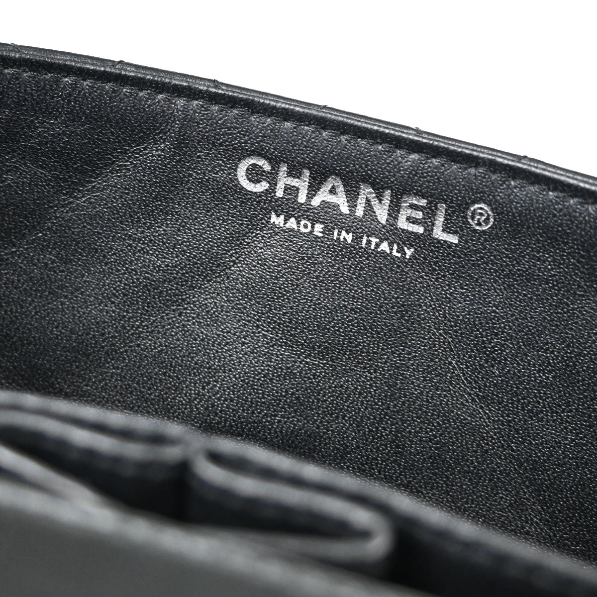 Chanel Black Lambskin East West Shoulder Bag