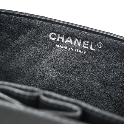 Chanel Black Lambskin East West Shoulder Bag