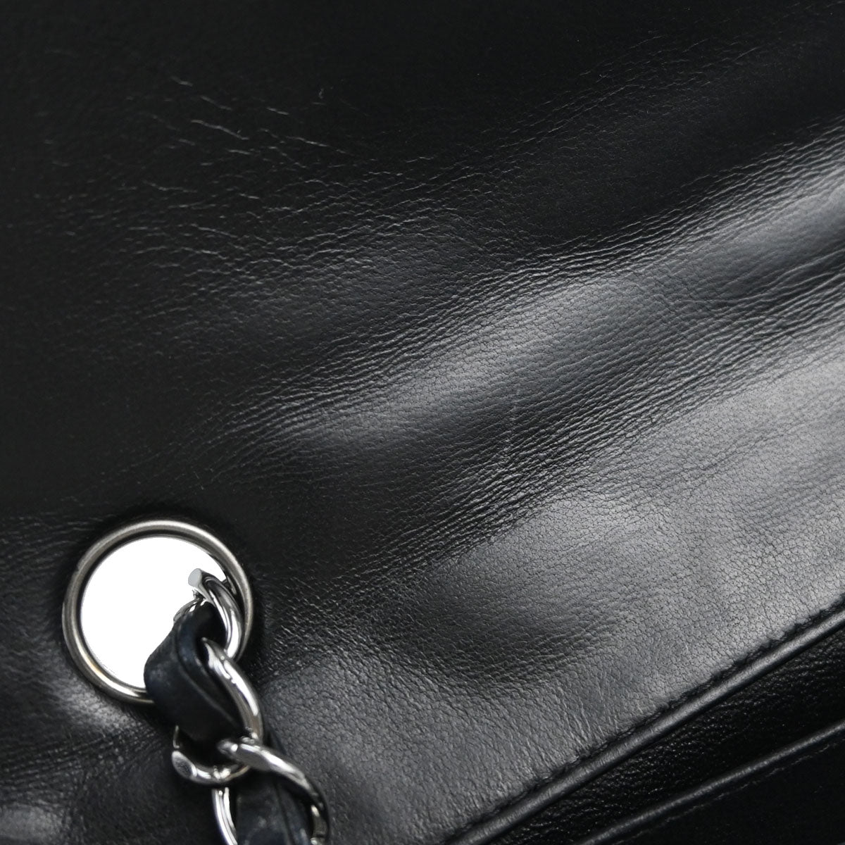 Chanel Black Lambskin East West Shoulder Bag