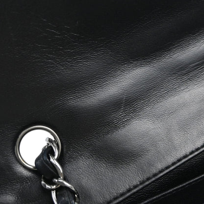 Chanel Black Lambskin East West Shoulder Bag