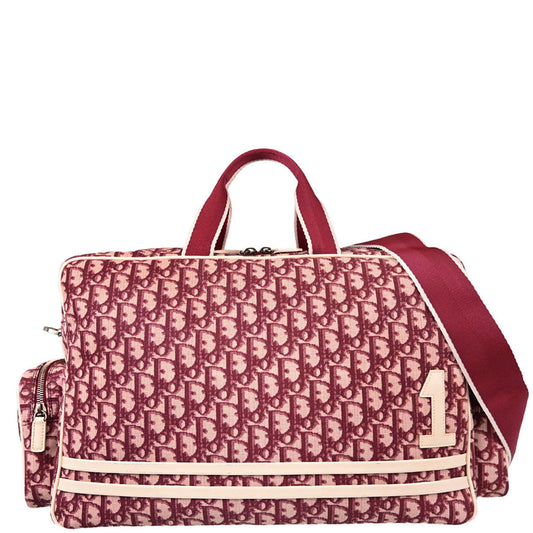 Christian Dior Burgundy Trotter 2way Duffle Handbag