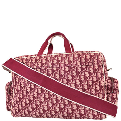 Christian Dior Burgundy Trotter 2way Duffle Handbag