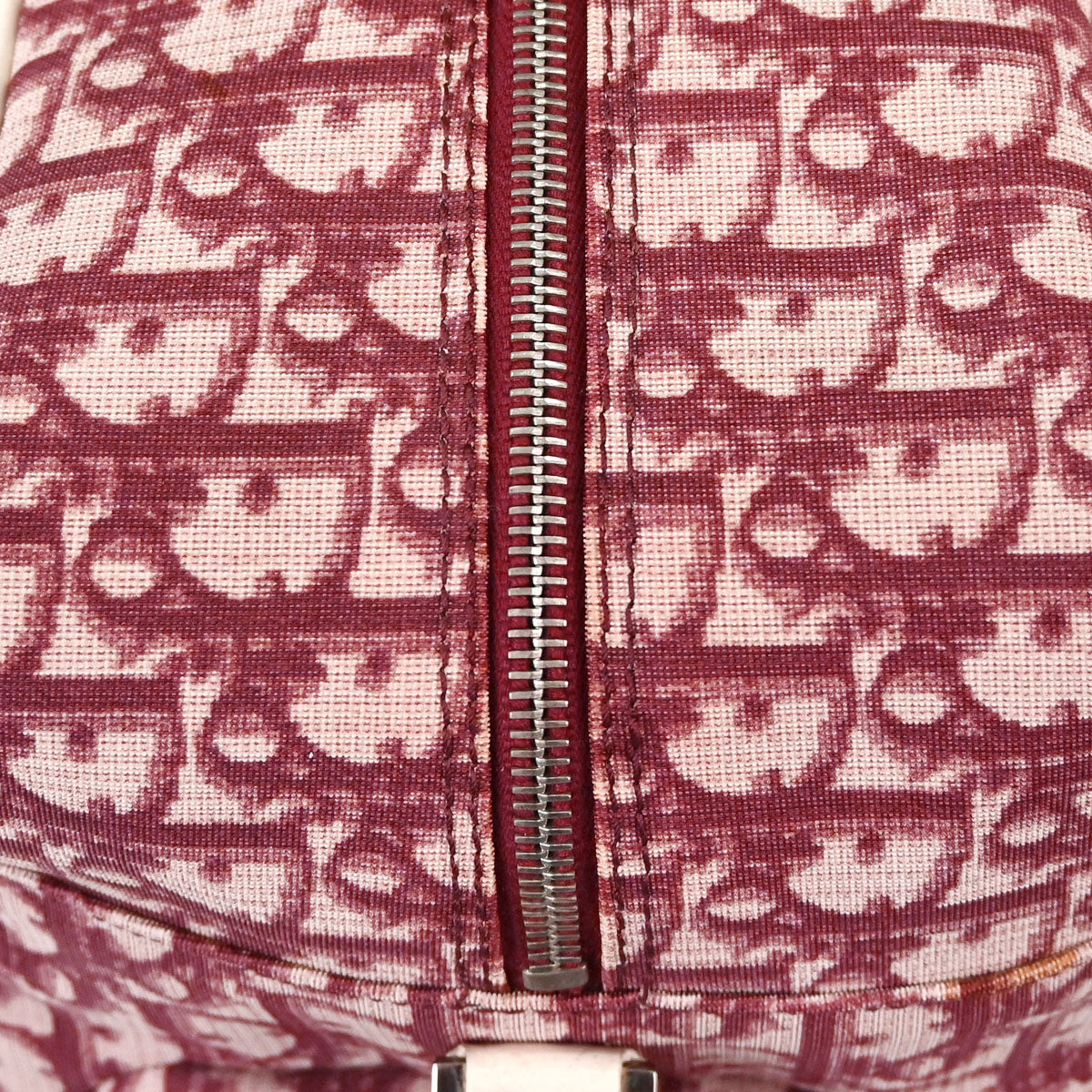 Christian Dior Burgundy Trotter 2way Duffle Handbag