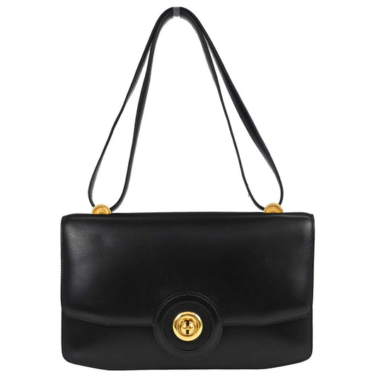 Hermes Black Box Calf Cocarde Shoulder Bag