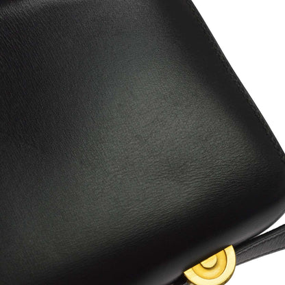 Hermes Black Box Calf Cocarde Shoulder Bag