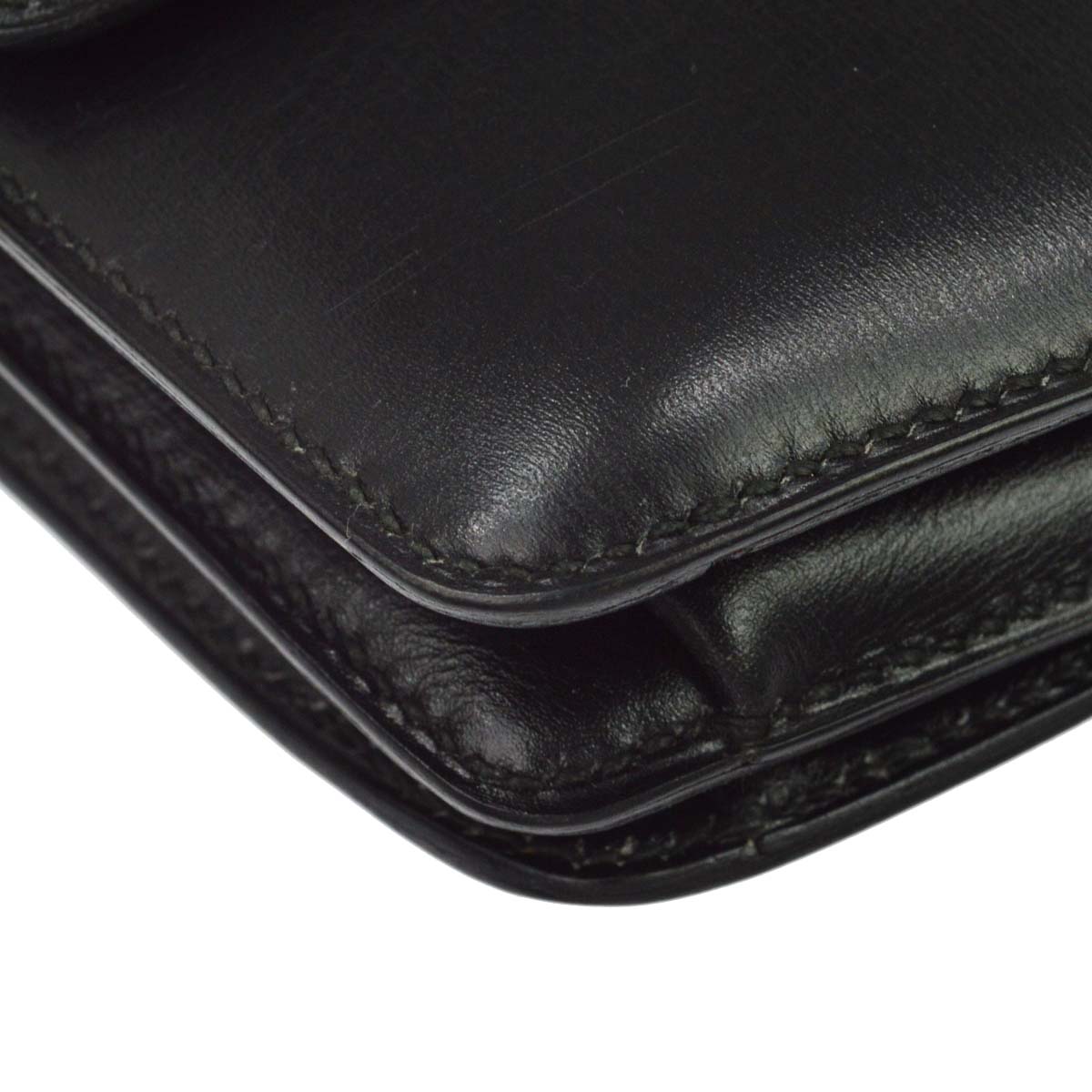 Hermes Black Box Calf Cocarde Shoulder Bag