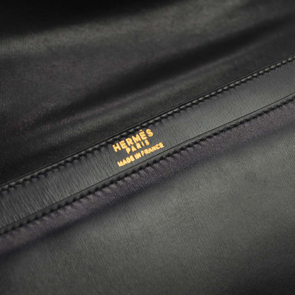 Hermes Black Box Calf Cocarde Shoulder Bag