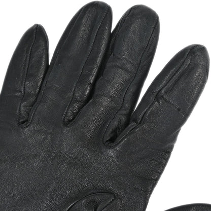 Christian Dior Gloves Lambskin Trotter Black Small Good