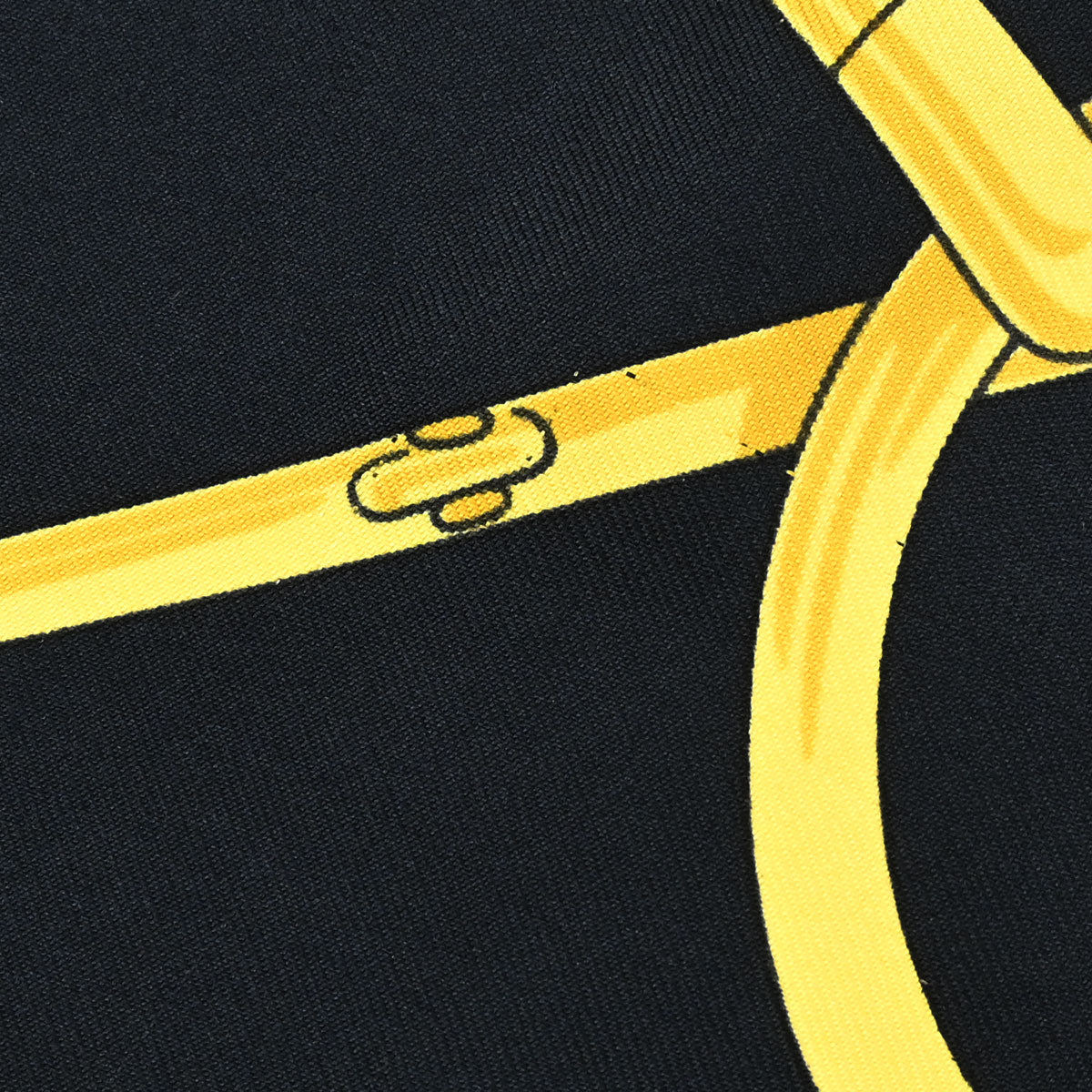 Hermes Scarf Carre 90 Eperon d'Or Black Small Good