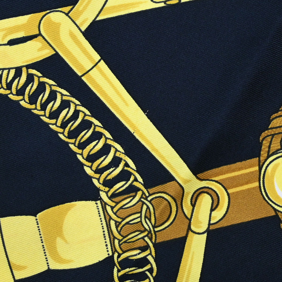Hermes Scarf Carre 90 Eperon d'Or Black Small Good