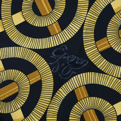 Hermes Scarf Carre 90 Eperon d'Or Black Small Good