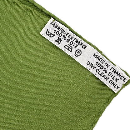 Hermes Scarf Carre 90 Les Tambours Green Small Good