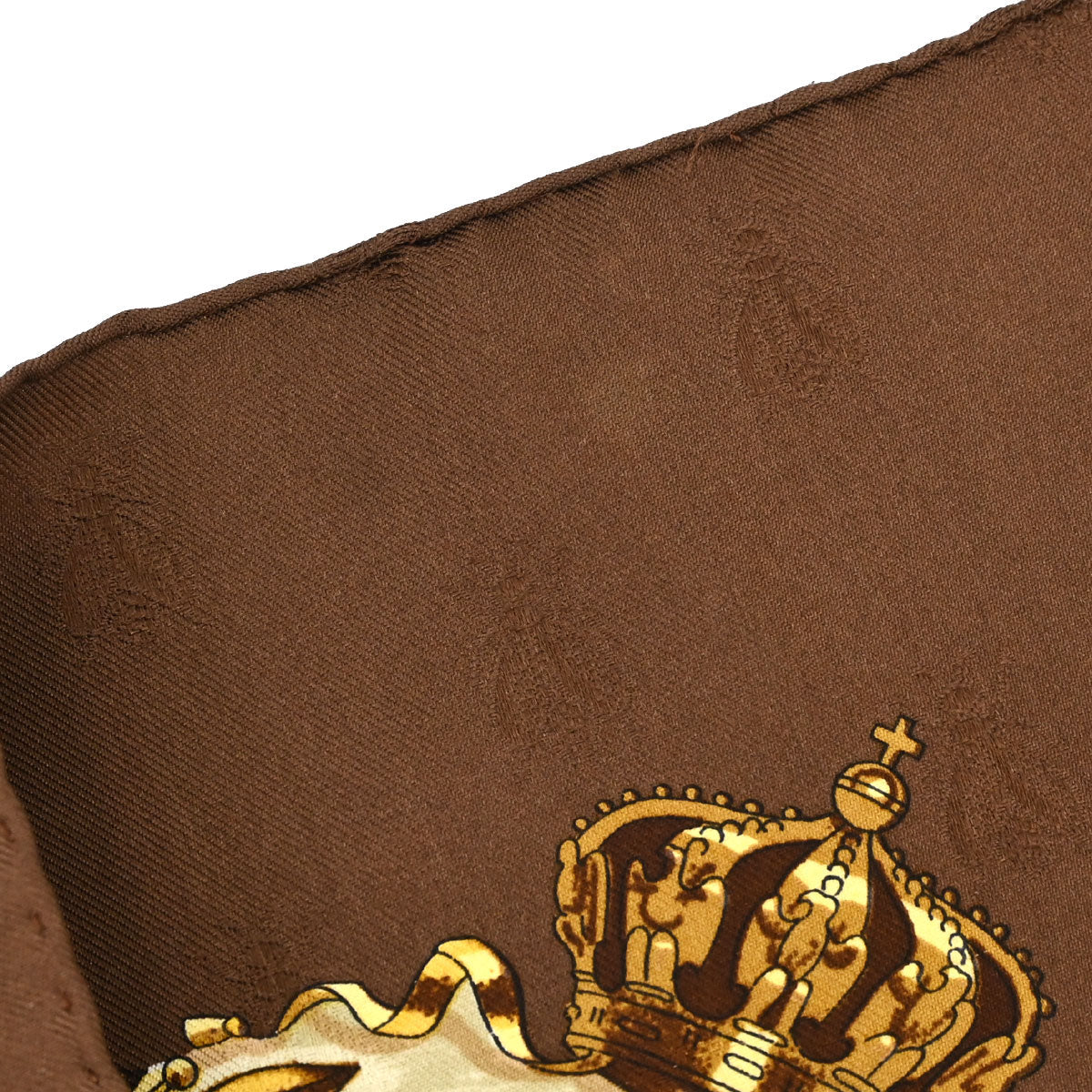Hermes Scarf Carre 90 Napoleon Brown Small Good