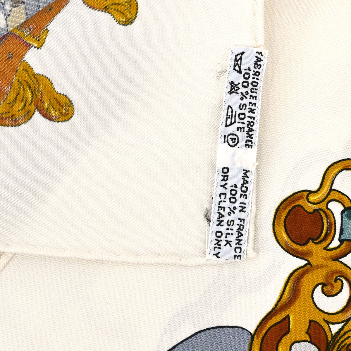 Hermes Scarf Carre 90 Musee White Small Good
