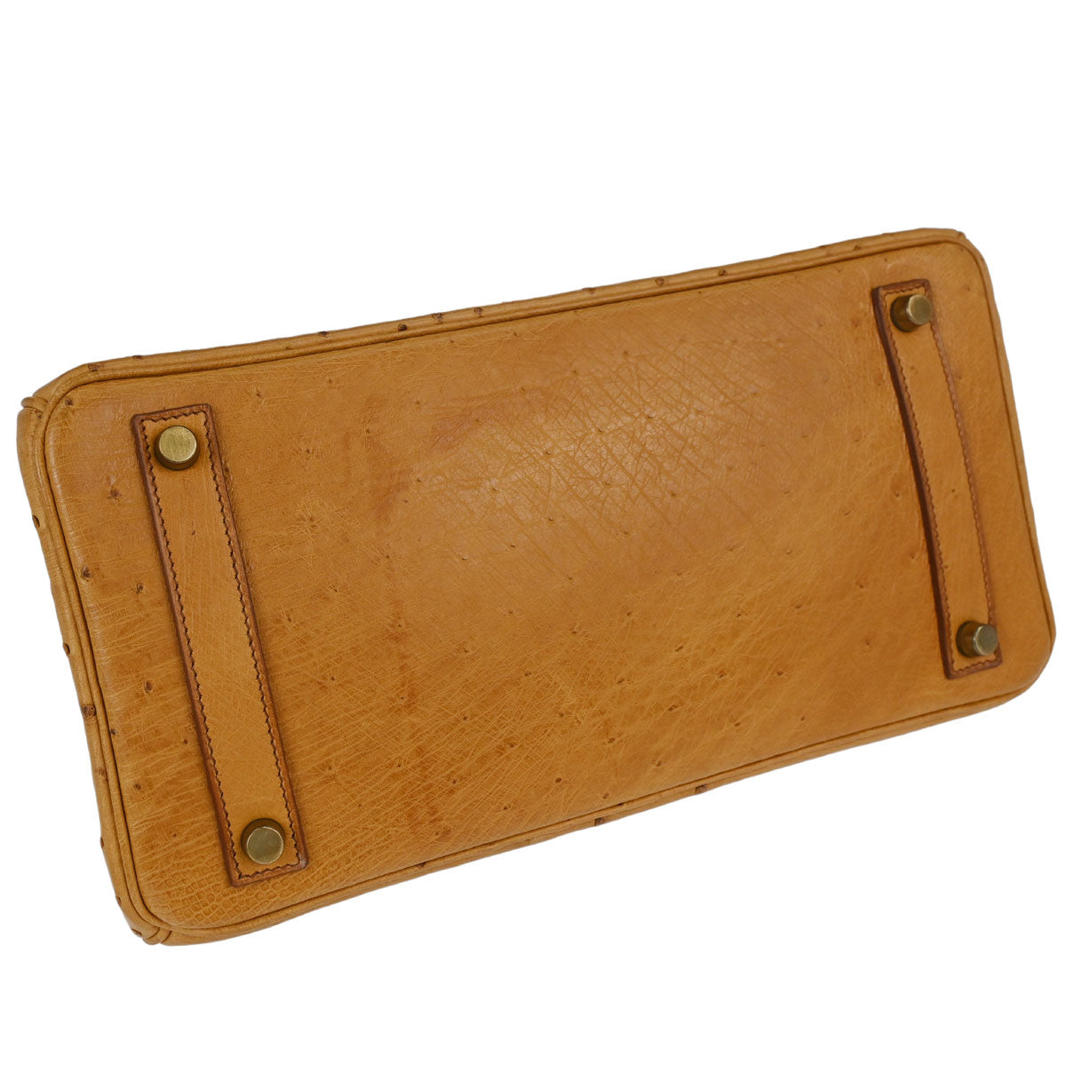 Hermes * Chestnut Ostrich HAC Haut a Courroies 32 Handbag