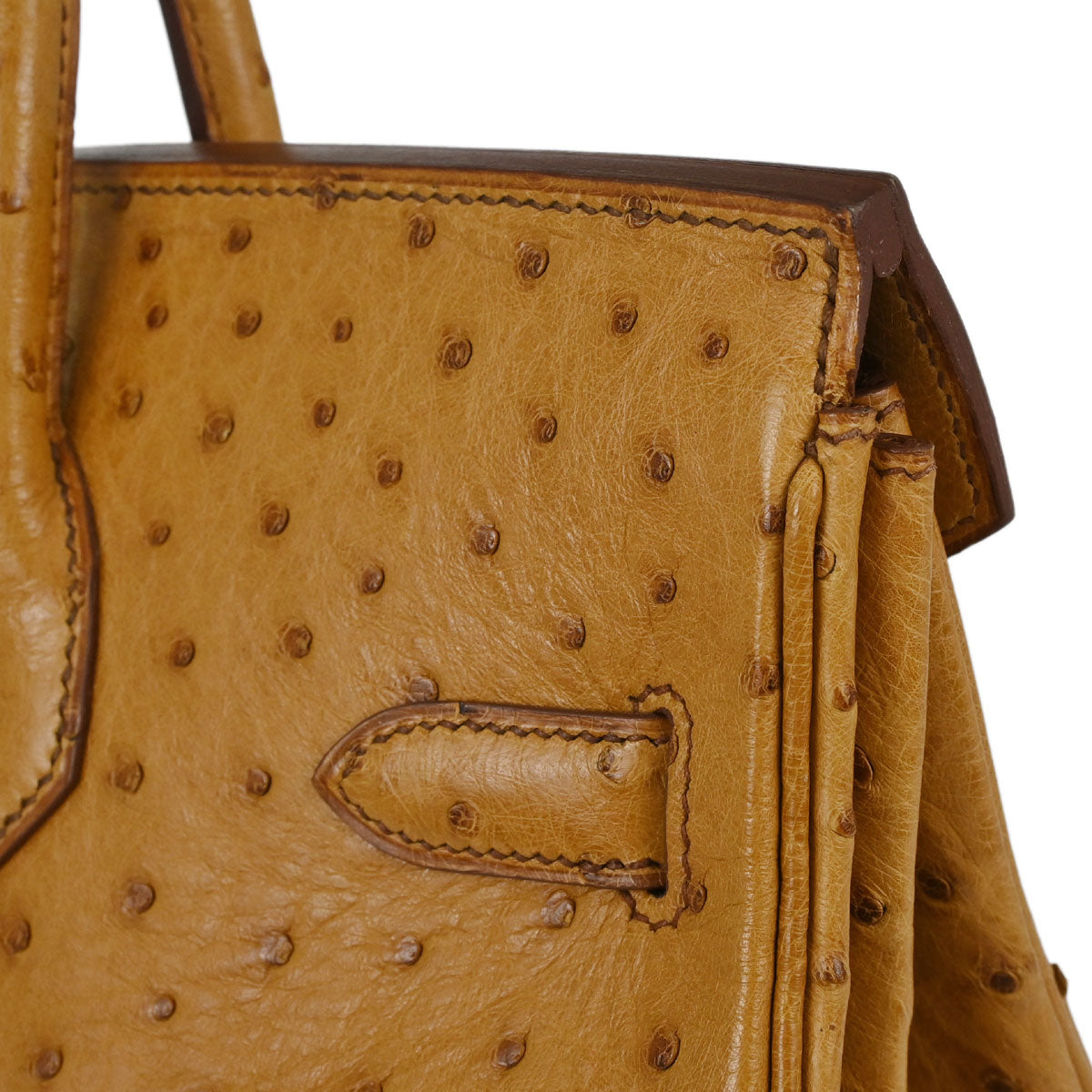 Hermes * Chestnut Ostrich HAC Haut a Courroies 32 Handbag
