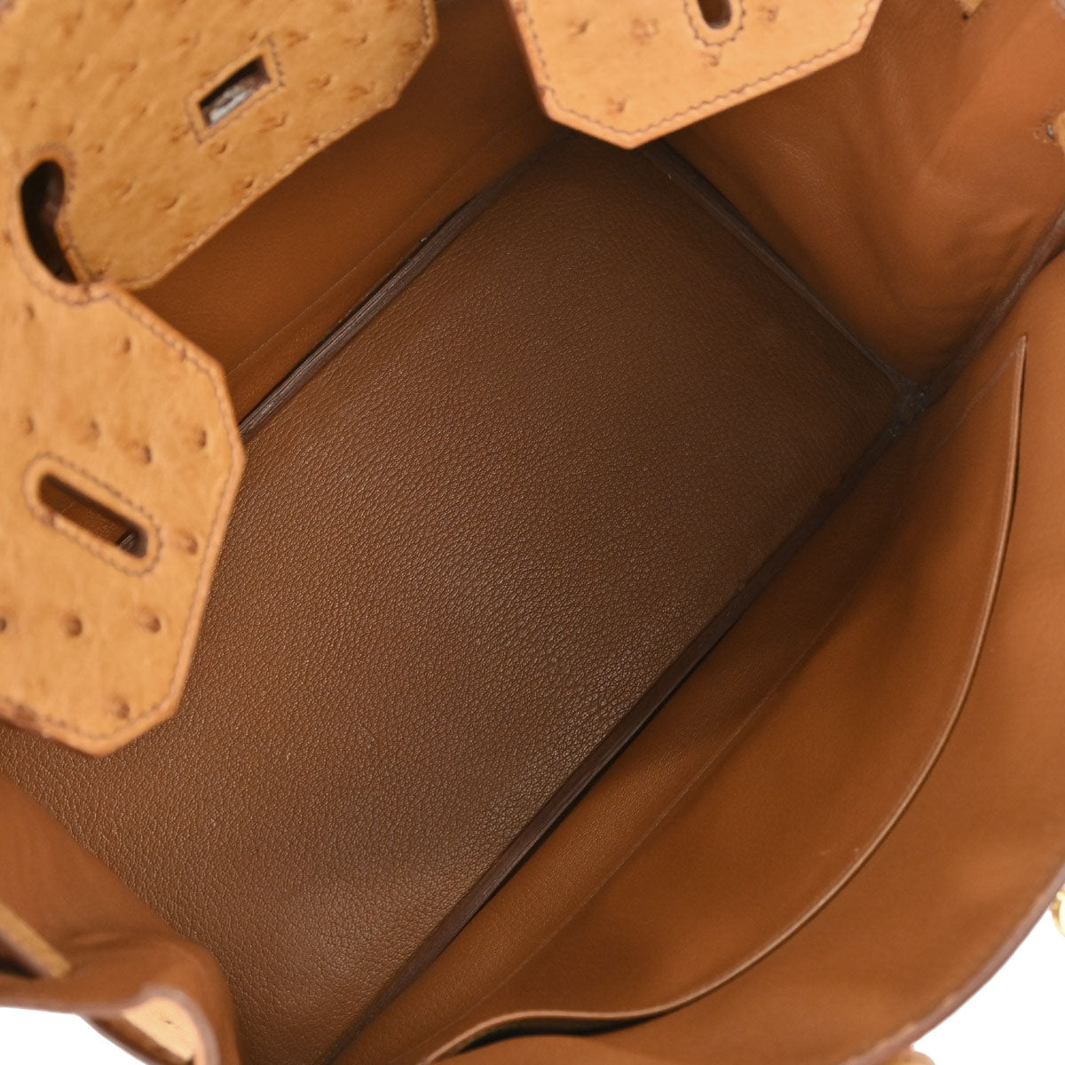Hermes * Chestnut Ostrich HAC Haut a Courroies 32 Handbag