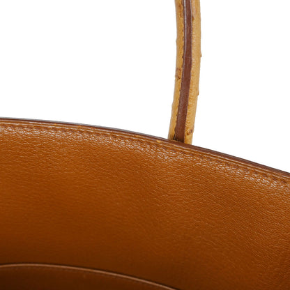Hermes * Chestnut Ostrich HAC Haut a Courroies 32 Handbag