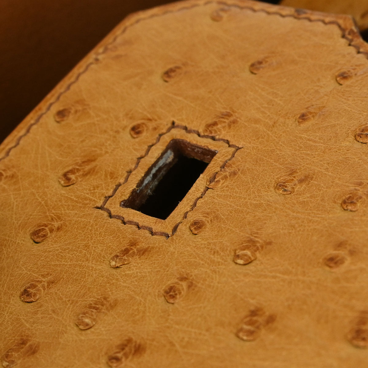 Hermes * Chestnut Ostrich HAC Haut a Courroies 32 Handbag