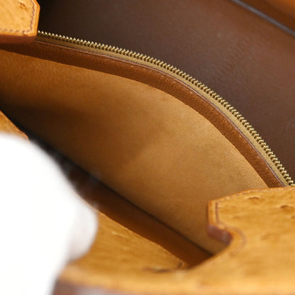 Hermes * Chestnut Ostrich HAC Haut a Courroies 32 Handbag