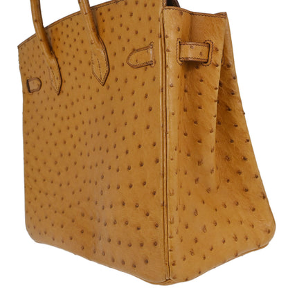 Hermes * Chestnut Ostrich HAC Haut a Courroies 32 Handbag