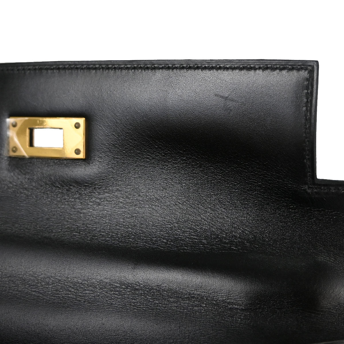 Hermes Black Box Calf Kelly 28 Sellier 2way Shoulder Handbag