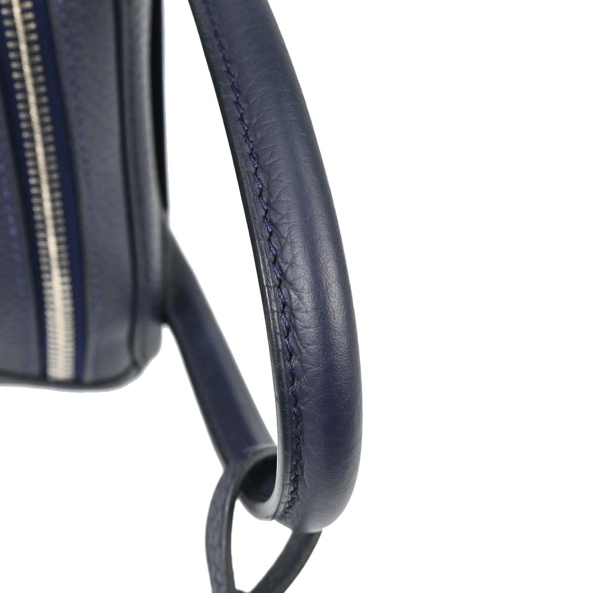 Hermes Blue Nuit Taurillon Clemence Lindy 30 Shoulder Bag