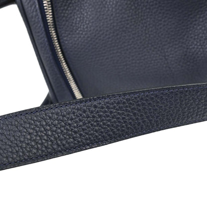 Hermes Blue Nuit Taurillon Clemence Lindy 30 Shoulder Bag