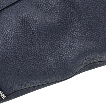 Hermes Blue Nuit Taurillon Clemence Lindy 30 Shoulder Bag